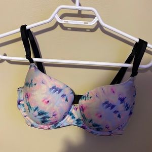 PINK tie dye bra